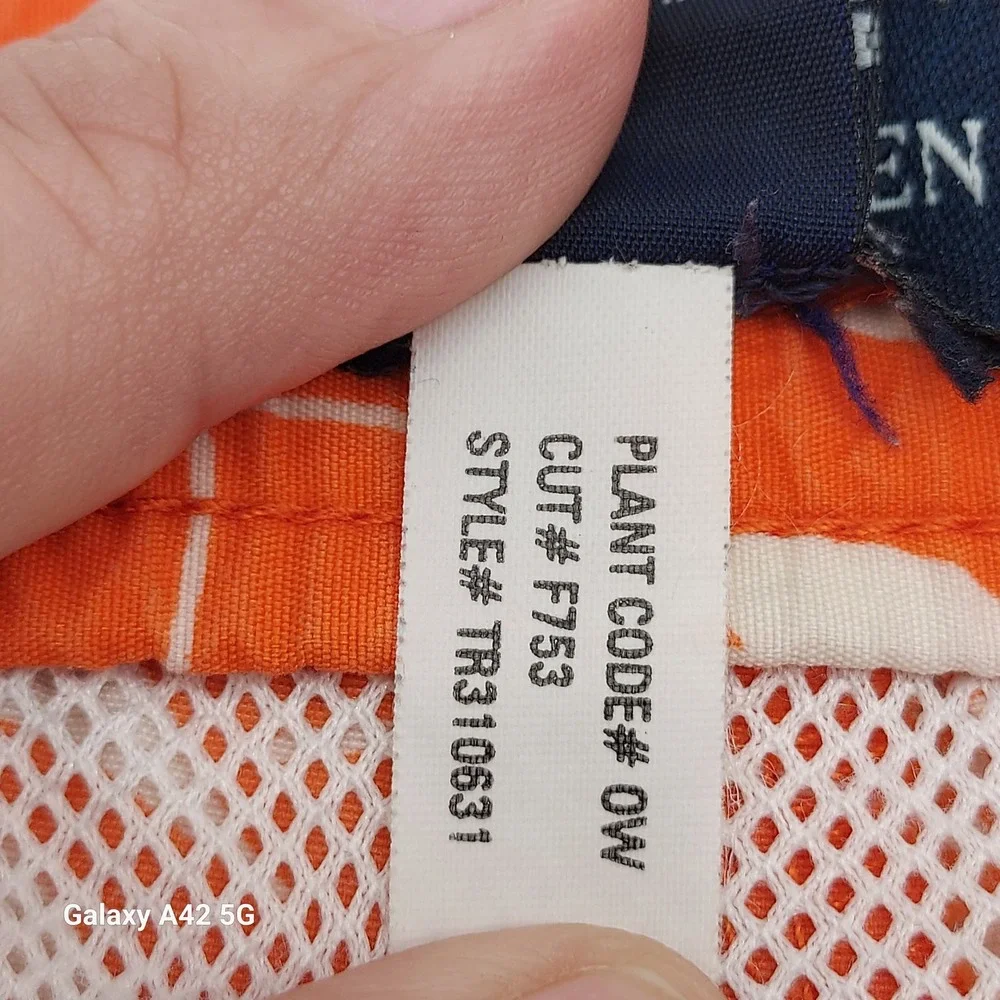 Ralph Lauren Boys 3T Orange Tropical Palm Tree Shell Swim‎ Trunks TR310631